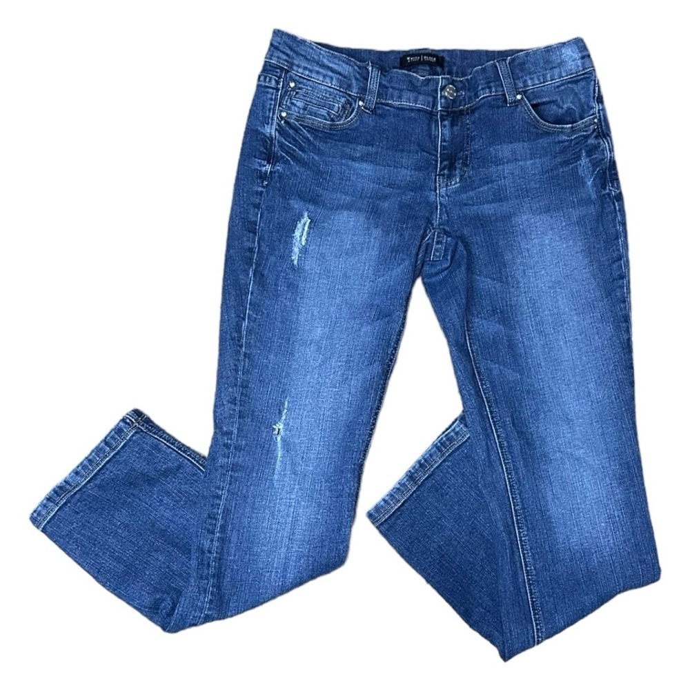 White House Black Market NOIR Denim Jeans Size 6 - Picture 2 of 5